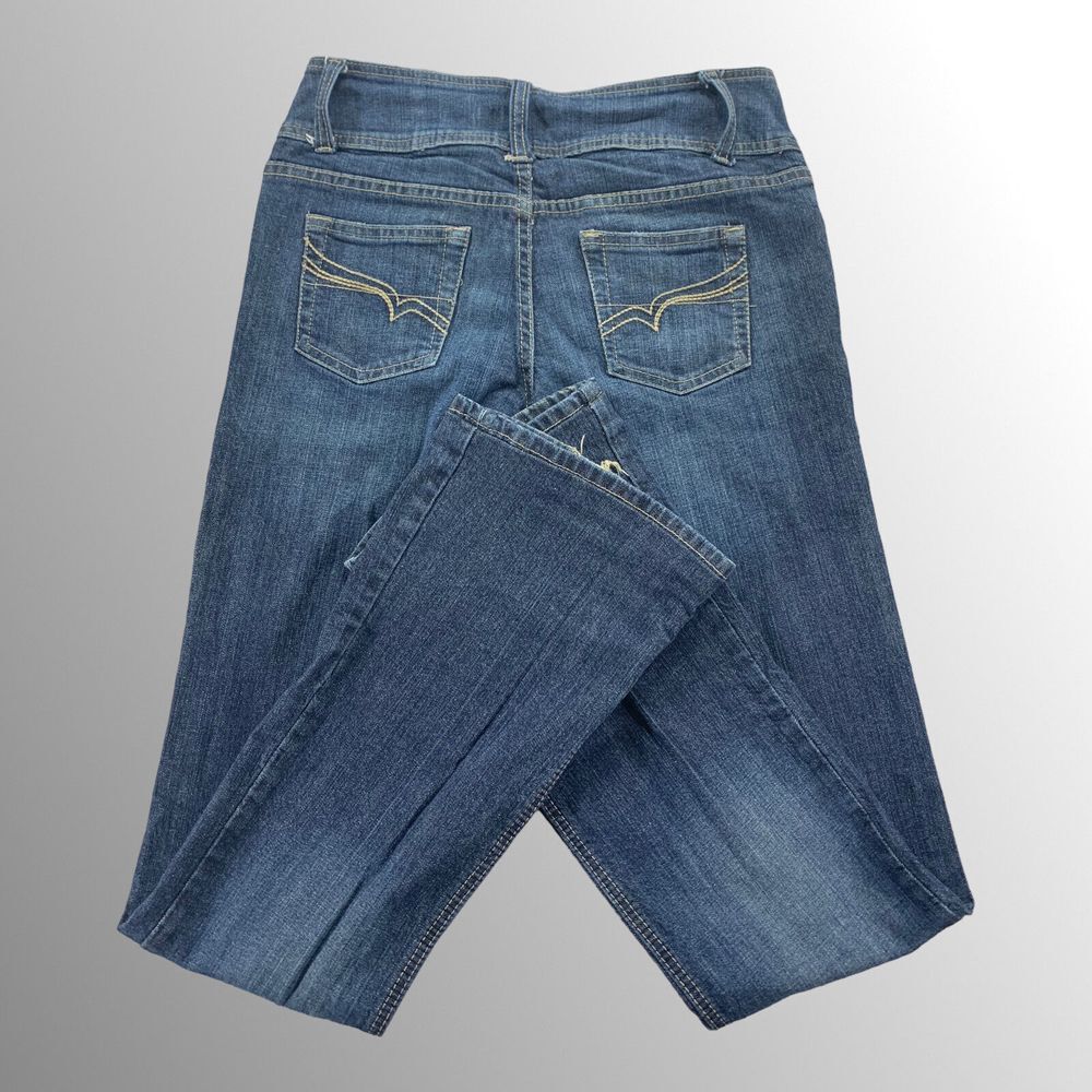 Revolt Jeans Womens‎ 9 (29x31) Bootcut Flare Embroidered Medium Wash Y2K